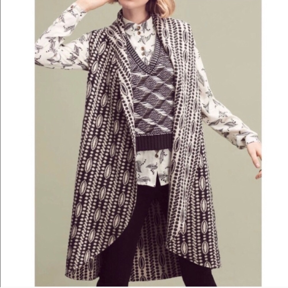 Anthropologie Jacquard Vest